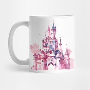 Watercolor Pink Castle Magical Princess Castle Magic Kingdom Mug